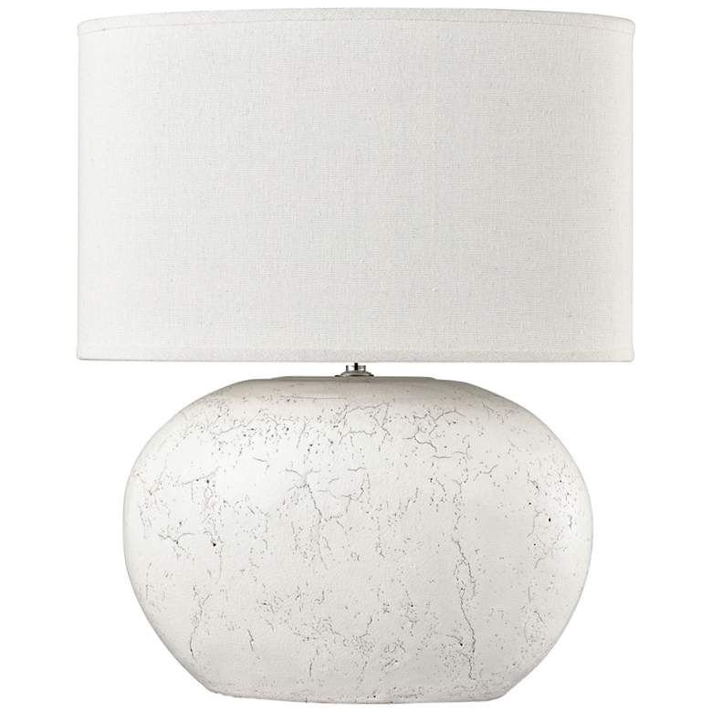Image 1 Dimond Fresgoe White Crackle Terracotta Accent Table Lamp