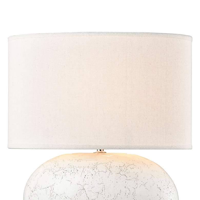 Image 2 Dimond Fresgoe White Crackle Terracotta Accent Table Lamp more views