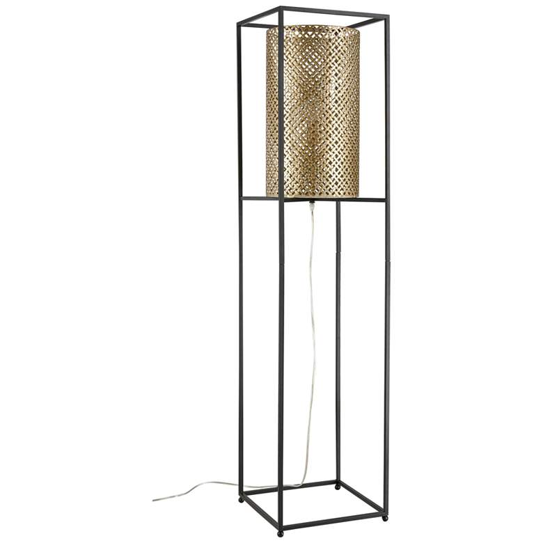 Image 2 Dimond Gavia 60" Black and Antique Gold Rectangular Floor Lamp