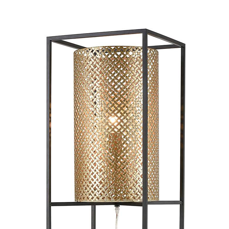 Image 3 Dimond Gavia 60 inch Black and Antique Gold Rectangular Floor Lamp more views