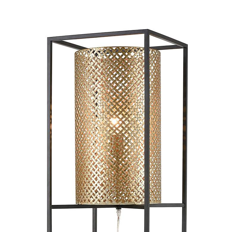 Image 3 Dimond Gavia 60" Black and Antique Gold Rectangular Floor Lamp more views
