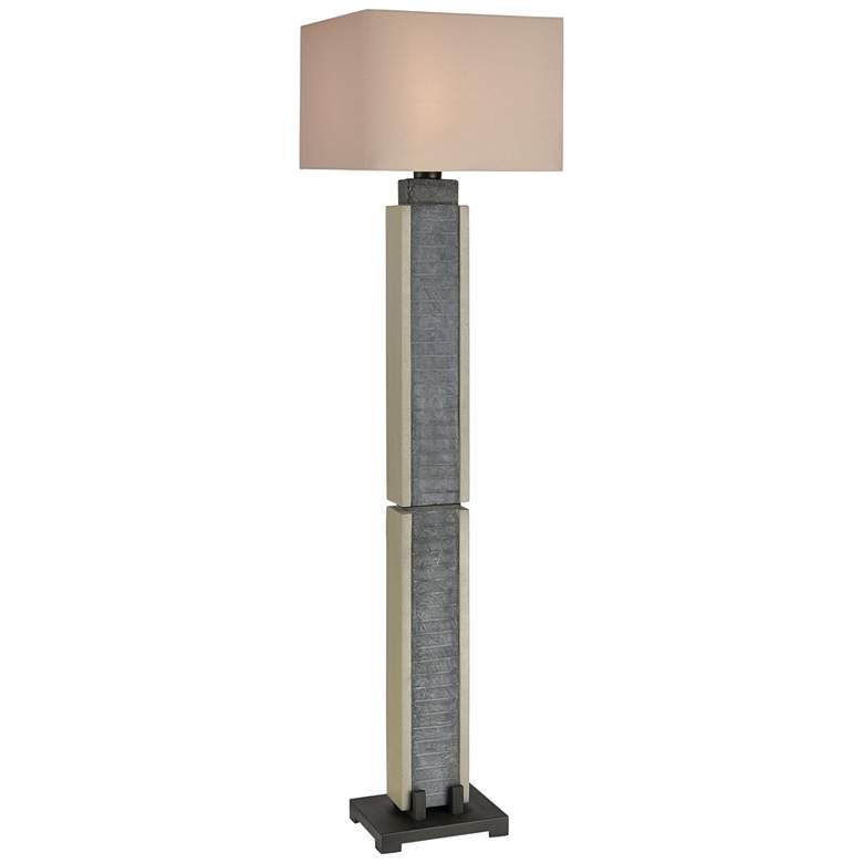 Image 1 Dimond Glomma Washed Gray Column Floor Lamp