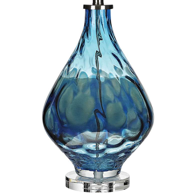 Image 4 Dimond Gush 29" Coastal Modern Blue Glass Vase Table Lamp more views
