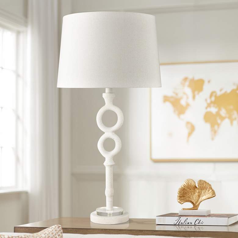 Image 1 Dimond Hammered Home 33" Modern White Table Lamp