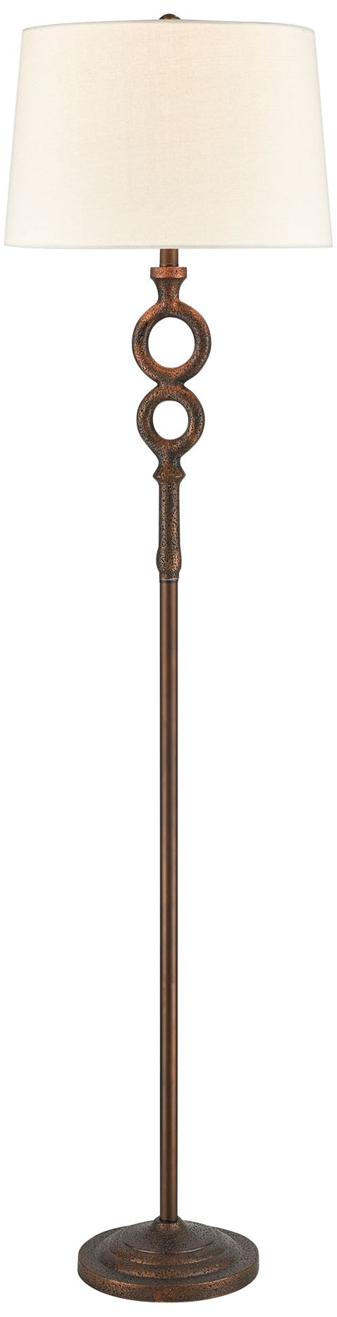 hammered metal floor lamp