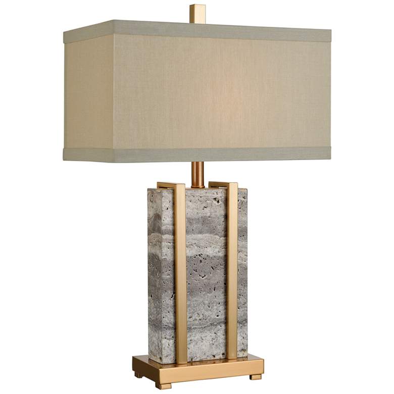 Image 1 Dimond Harnessed Gray Marble and Cafe Bronze Table Lamp