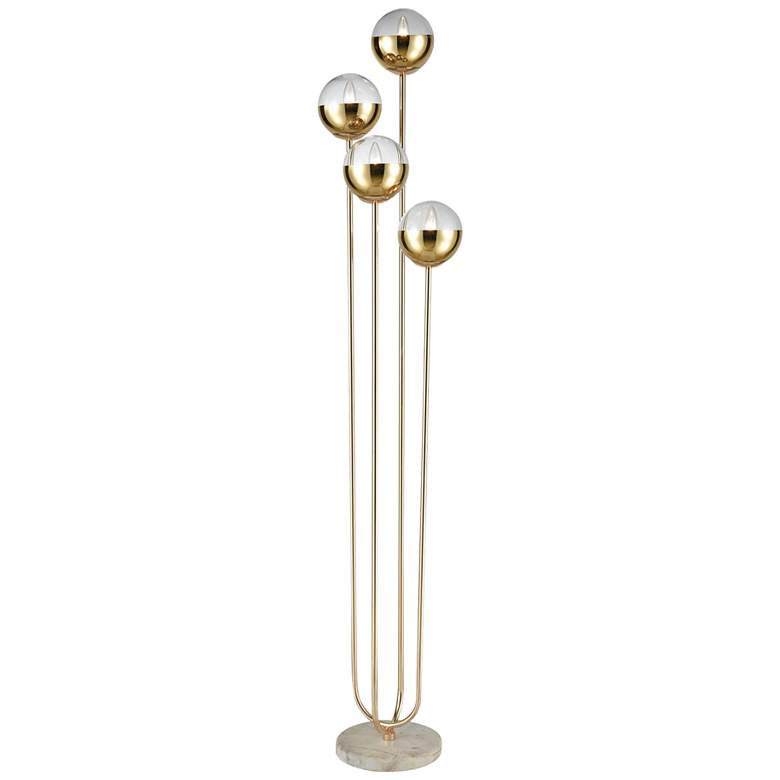 Image 1 Dimond Haute Floreal Gold Metal 4-Light Uplight Floor Lamp