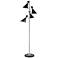 Dimond Incognito Polished Nickel and Black 4-Light Tree Floor Lamp