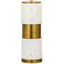Dimond Jansen 27" Aged Brass and White Marble Column Table Lamp