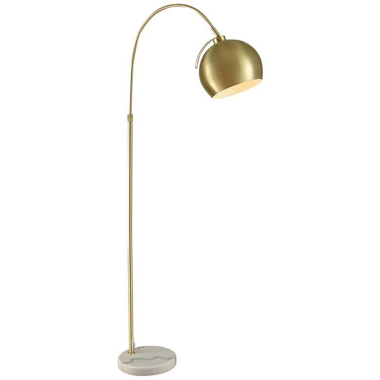 Image 1 Dimond Koperknikus 61" Gold Metal Dome Arc Floor Lamp