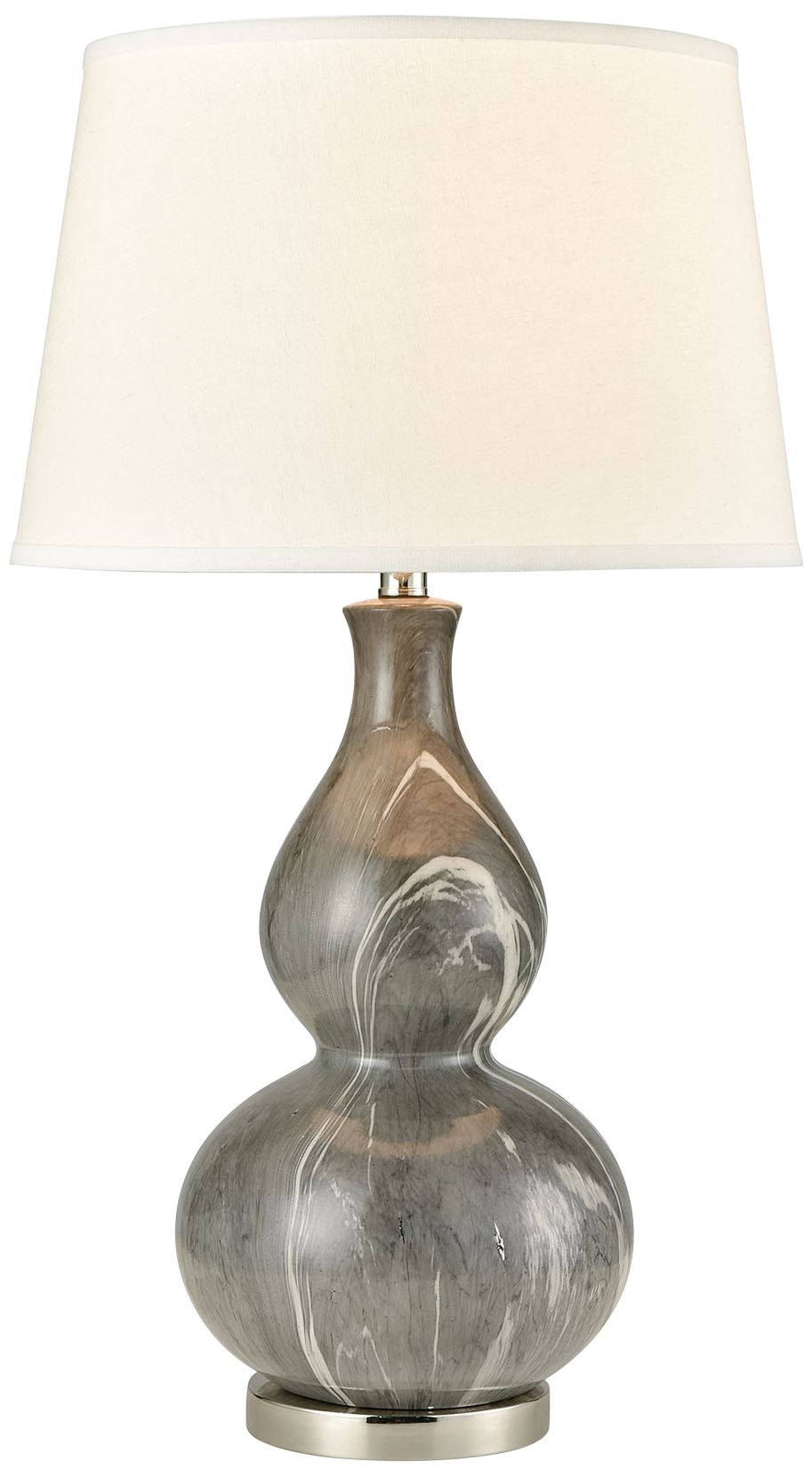 Dimond Laguria Printed Gray Marble Double Gourd Table Lamp