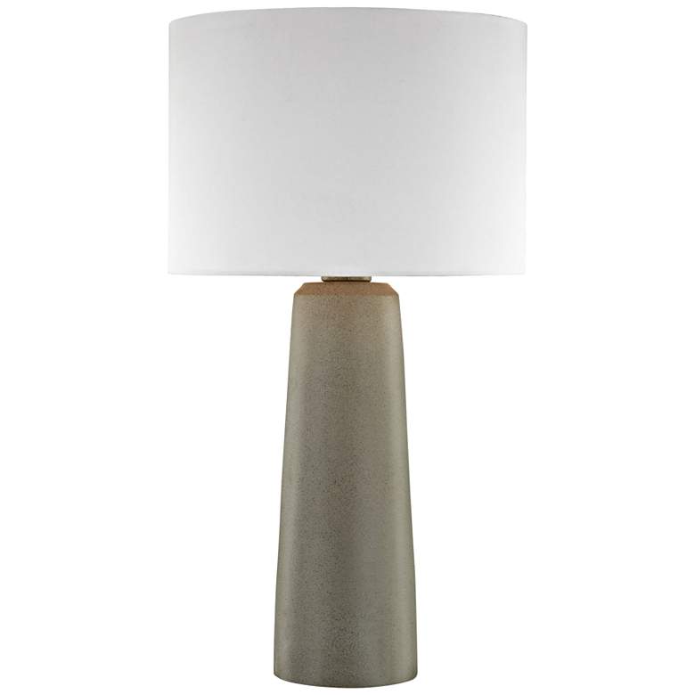 Image 1 Dimond Lighting Eilat 27 inch High Concrete Gray Outdoor Table Lamp