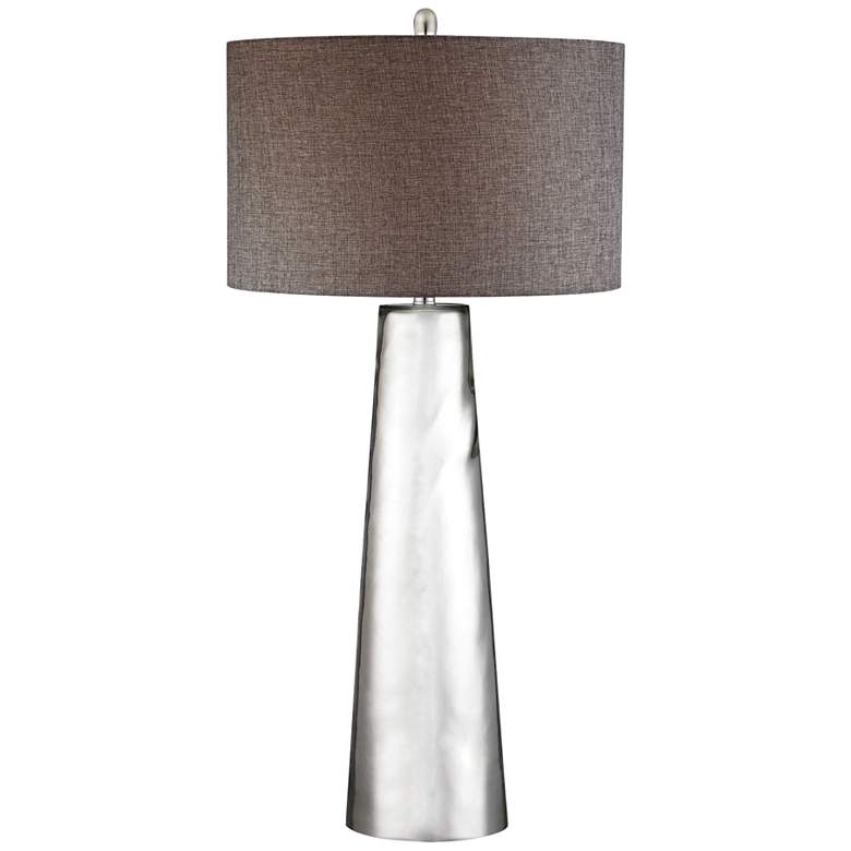 Image 1 Dimond Lighting Jasmine 38" Tapered Cylinder Mercury Glass Table Lamp