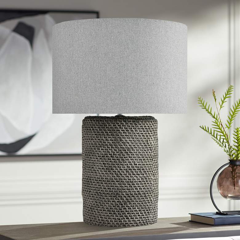 Image 1 Dimond Lighting Wefen 24 inch Modern Gray Concrete Table Lamp