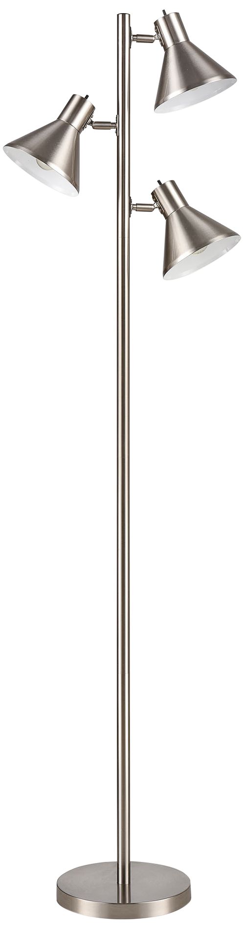 Dimond Loman 65" Satin Nickel 3-Light Tree Floor Lamp