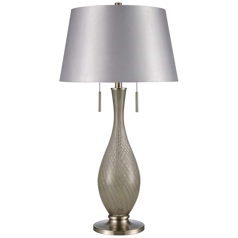 Image 1 Dimond Louise Smoky Gray Glass Vase Table Lamp