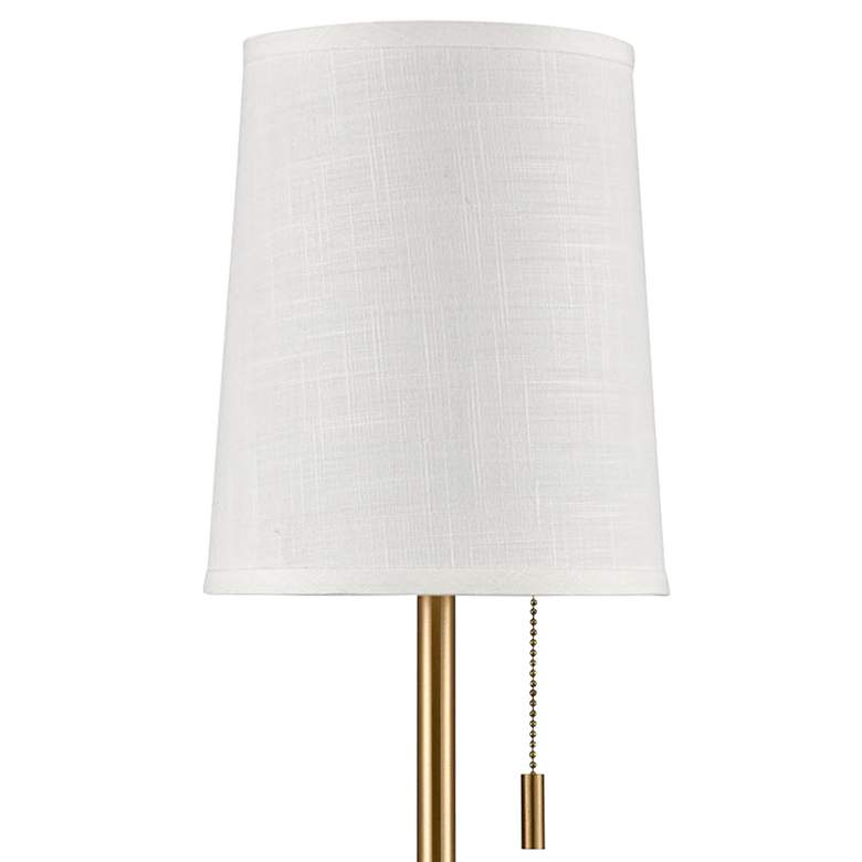 Image 2 Dimond Magda Satin Brass Metal and Gray Marble Table Lamp more views