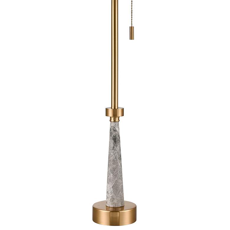 Image 3 Dimond Magda Satin Brass Metal and Gray Marble Table Lamp more views