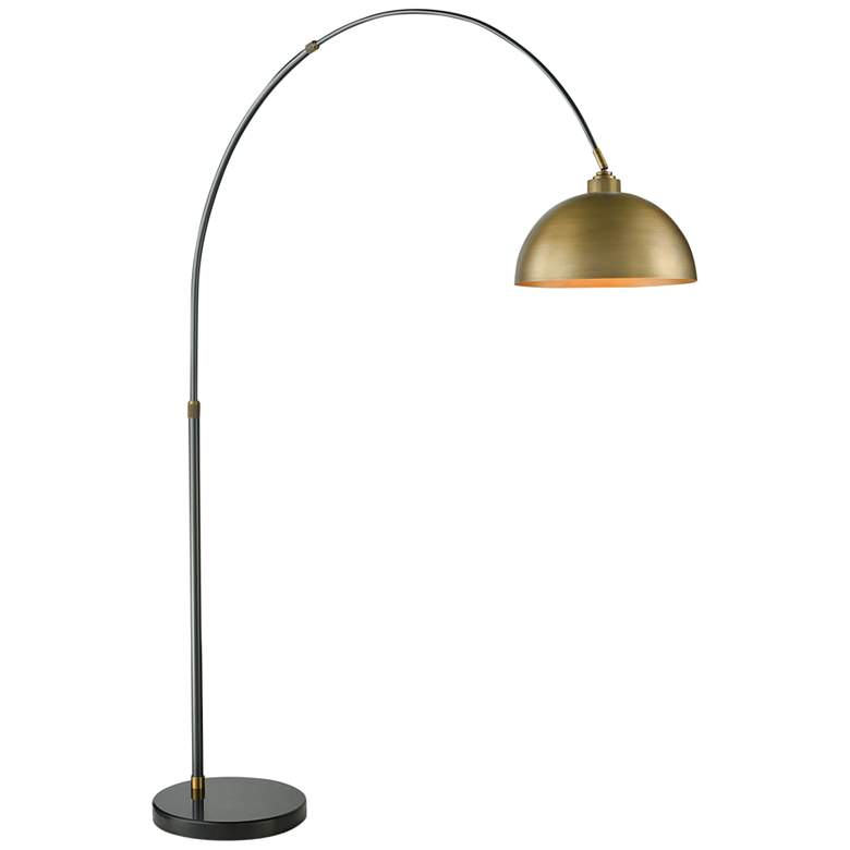 Image 1 Dimond Magnus 76" HIgh Oil-Rubbed Bronze and Brass Arc Floor Lamp
