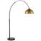 Dimond Magnus 76" HIgh Oil-Rubbed Bronze and Brass Arc Floor Lamp