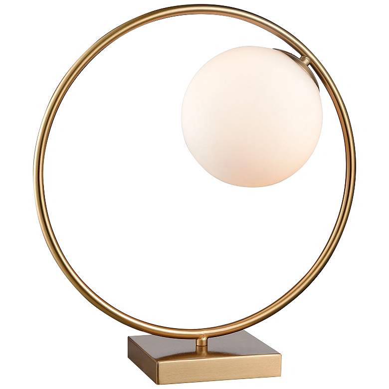 Image 2 Dimond Moondance 15" High Aged Brass Round Accent Table Lamp