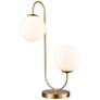 Dimond Moondance 22" Aged Brass 2-Light Curved Accent Table Lamp
