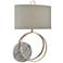 Dimond Moonstruck Gray Marble Silver Leaf Metal Table Lamp