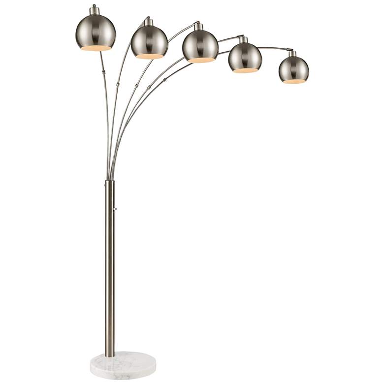 Image 2 Dimond Peterborough 85 1/2" Polished Nickel 5-Light Arc Floor Lamp