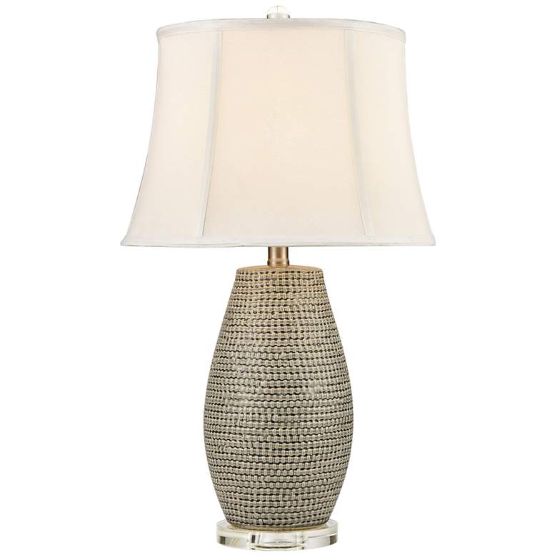 Image 1 Dimond Port Lewick Silver Gray Glaze Ceramic Table lamp