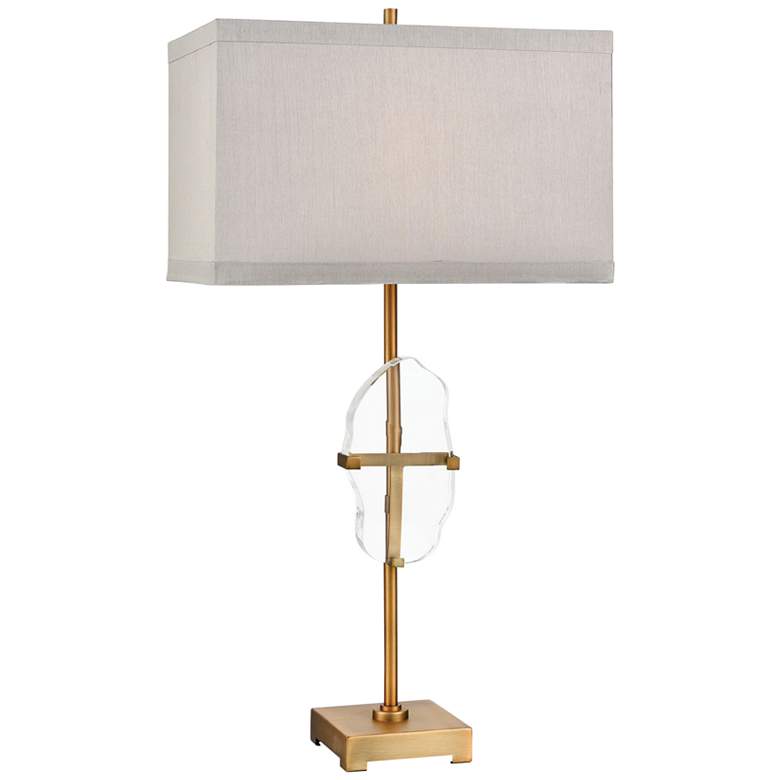Image 2 Dimond Priorato Clear Crystal Cafe Bronze Metal Table Lamp