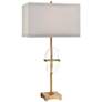 Dimond Priorato Clear Crystal Cafe Bronze Metal Table Lamp