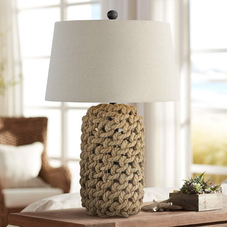 Image 1 Dimond Rope 29 1/2 inch High Coastal Style Nature Rope Table Lamp