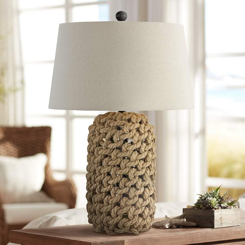 Image 1 Dimond Rope 29 1/2" High Coastal Style Nature Rope Table Lamp