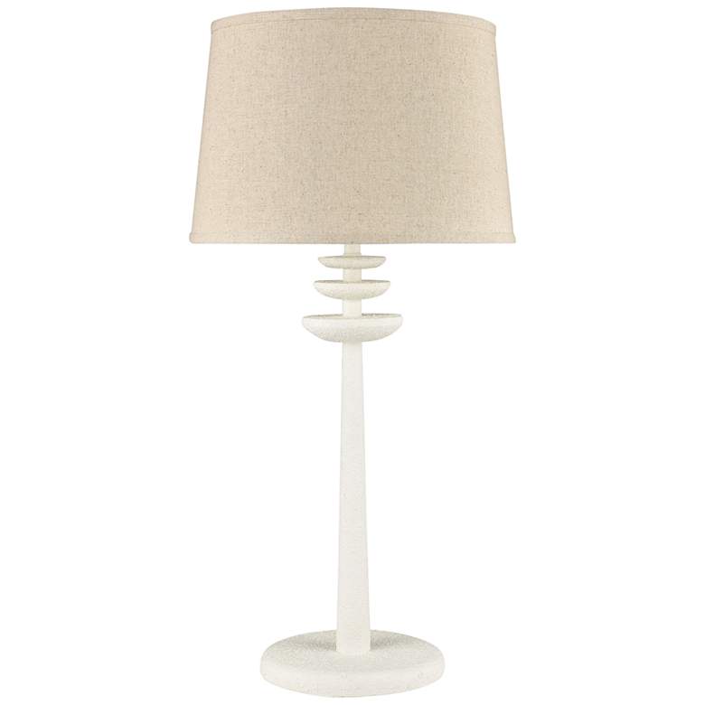 Image 1 Dimond Seapen Pure White Column Table Lamp