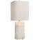 Dimond Shivered Stone Textured White Marble Table Lamp