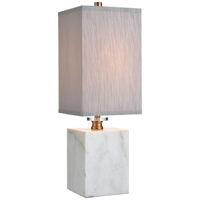 Image 2 Dimond Stand White Marble Square Table Lamp