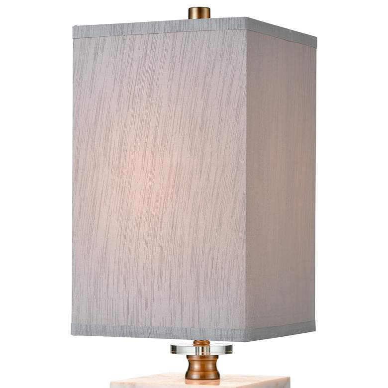 Image 2 Dimond Stand White Marble Square Table Lamp more views