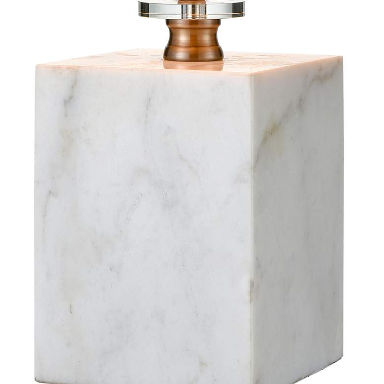 Image 3 Dimond Stand White Marble Square Table Lamp more views