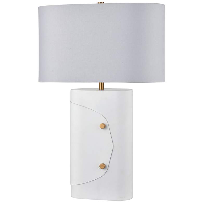 Image 1 Dimond Status Matte White Metal Table Lamp
