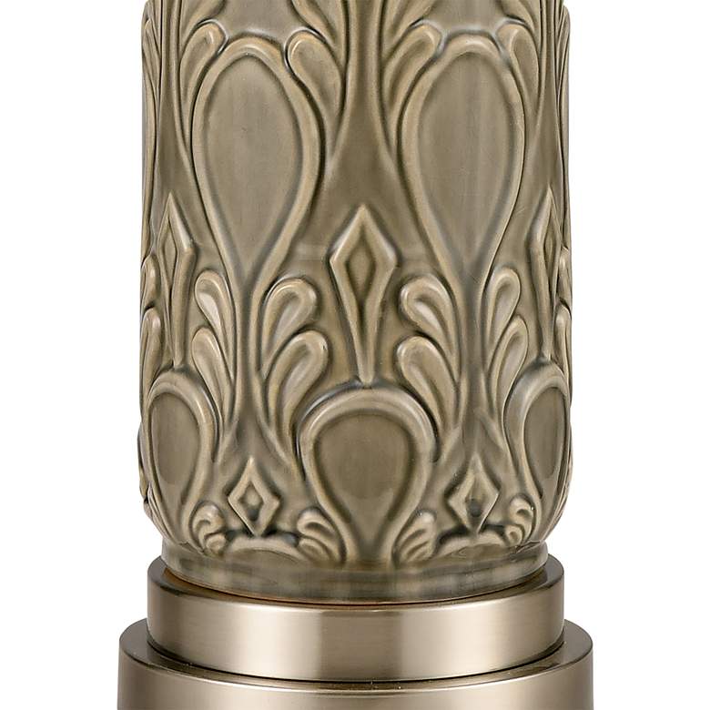 Image 3 Dimond Strangford Leaf-Patterned Gray Ceramic Table lamp more views