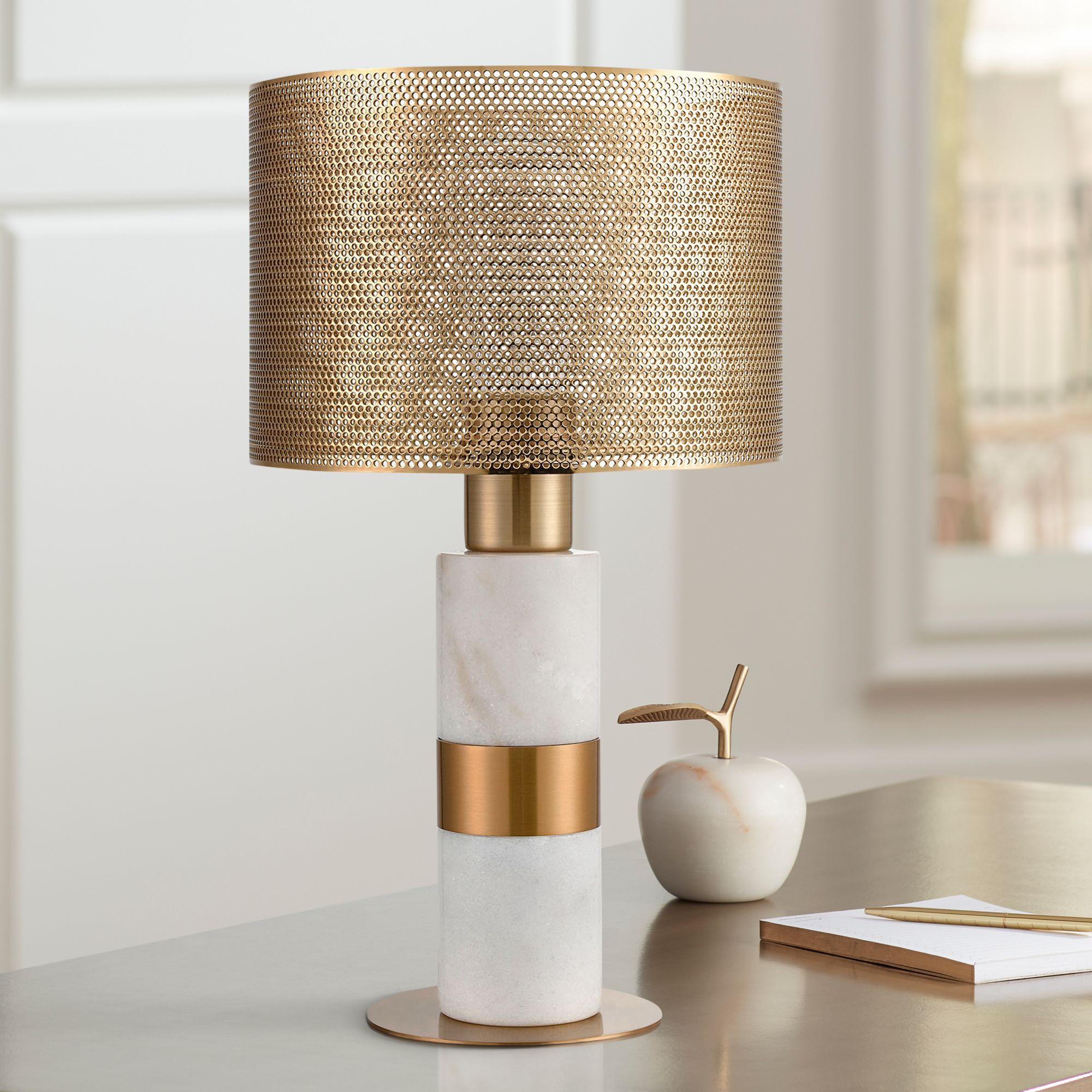 big gold table lamps