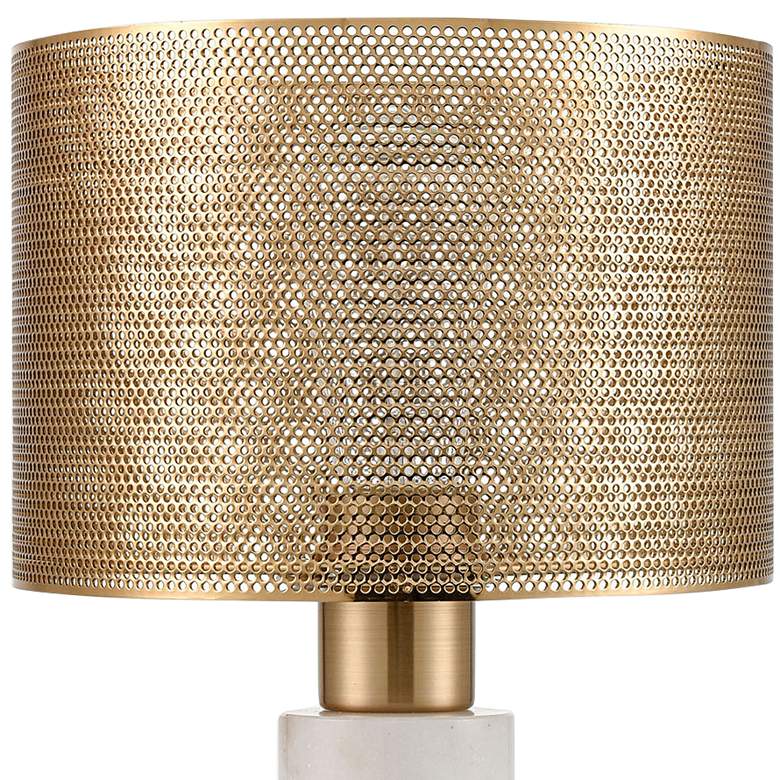Image 3 Dimond Sureshot 15" High White Aged Brass Accent Table Lamp more views