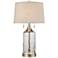 Dimond Tribeca Clear Water Glass Polished Nickel 2-Light Table Lamp