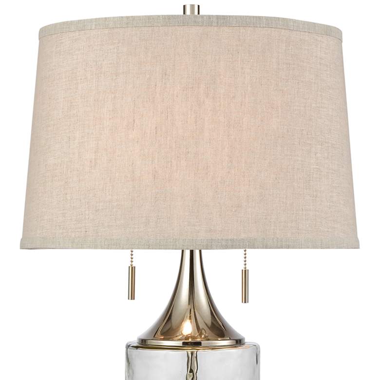 Image 3 Dimond Tribeca Clear Water Glass Polished Nickel 2-Light Table Lamp more views