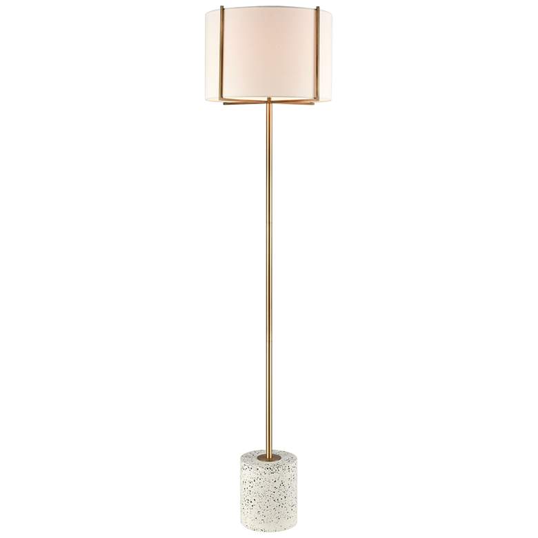 Image 1 Dimond Trussed Gold Metal Floor Lamp