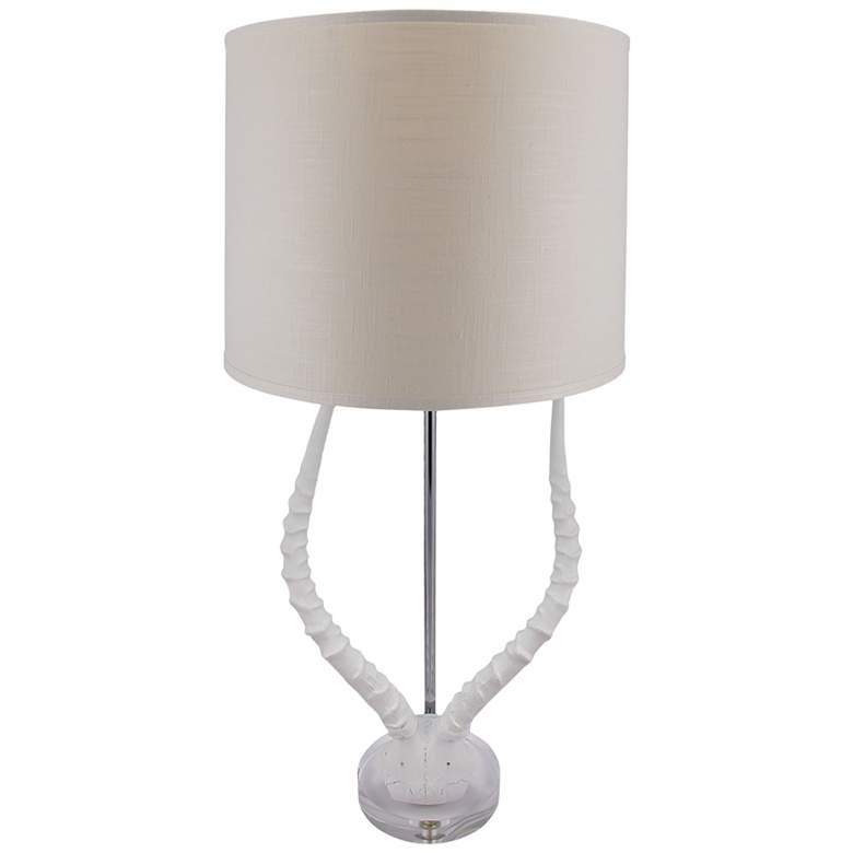 Image 1 Dimond Tyreese White Faux Horn Table Lamp