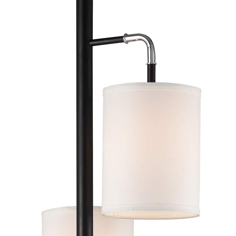 Image 3 Dimond Uprising 72" High 3-Light White Shades and Black Floor Lamp more views