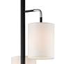Dimond Uprising 72" High 3-Light White Shades and Black Floor Lamp