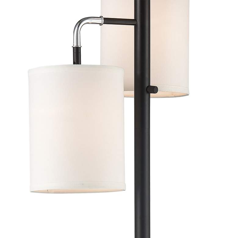 Image 4 Dimond Uprising 72 inch High 3-Light White Shades and Black Floor Lamp more views