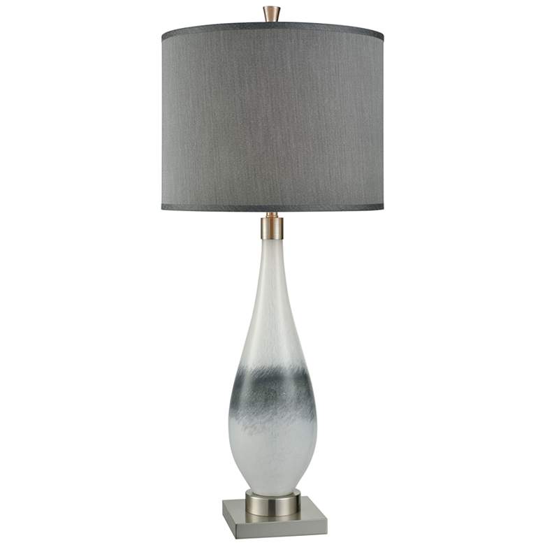 Image 2 Dimond Vapor Gray and White Glass Vase Table Lamp